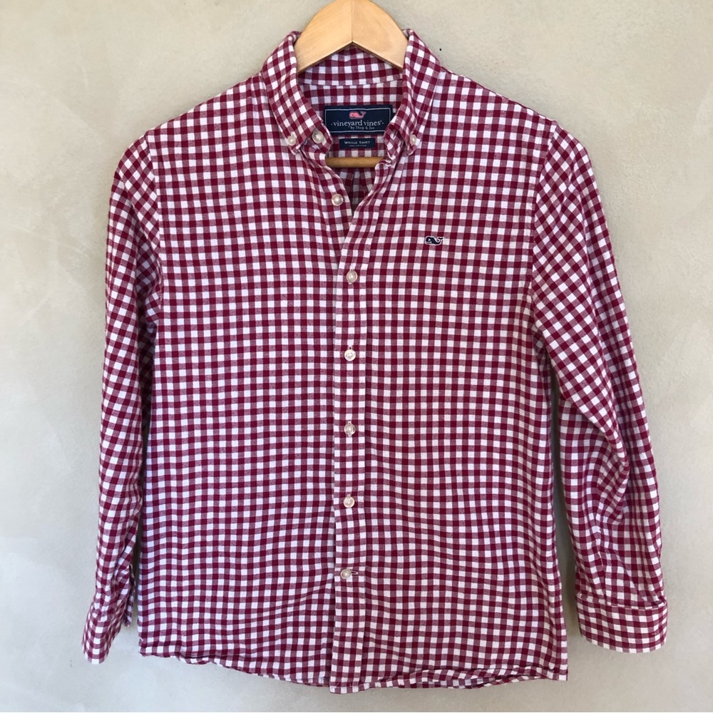 Vineyard Vines 100% cotton plaid flannel button down shirt